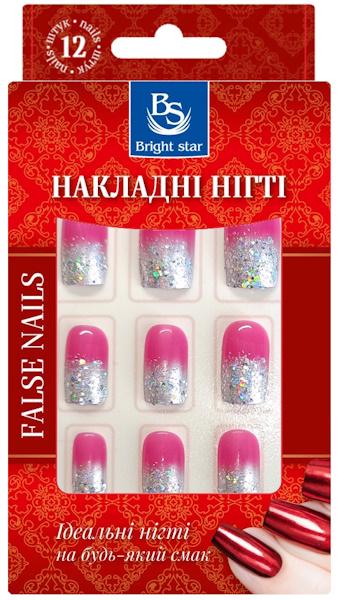 Накладные ногти Bright Star с рисунком в упаковке 12 шт. (LRN-756-08)