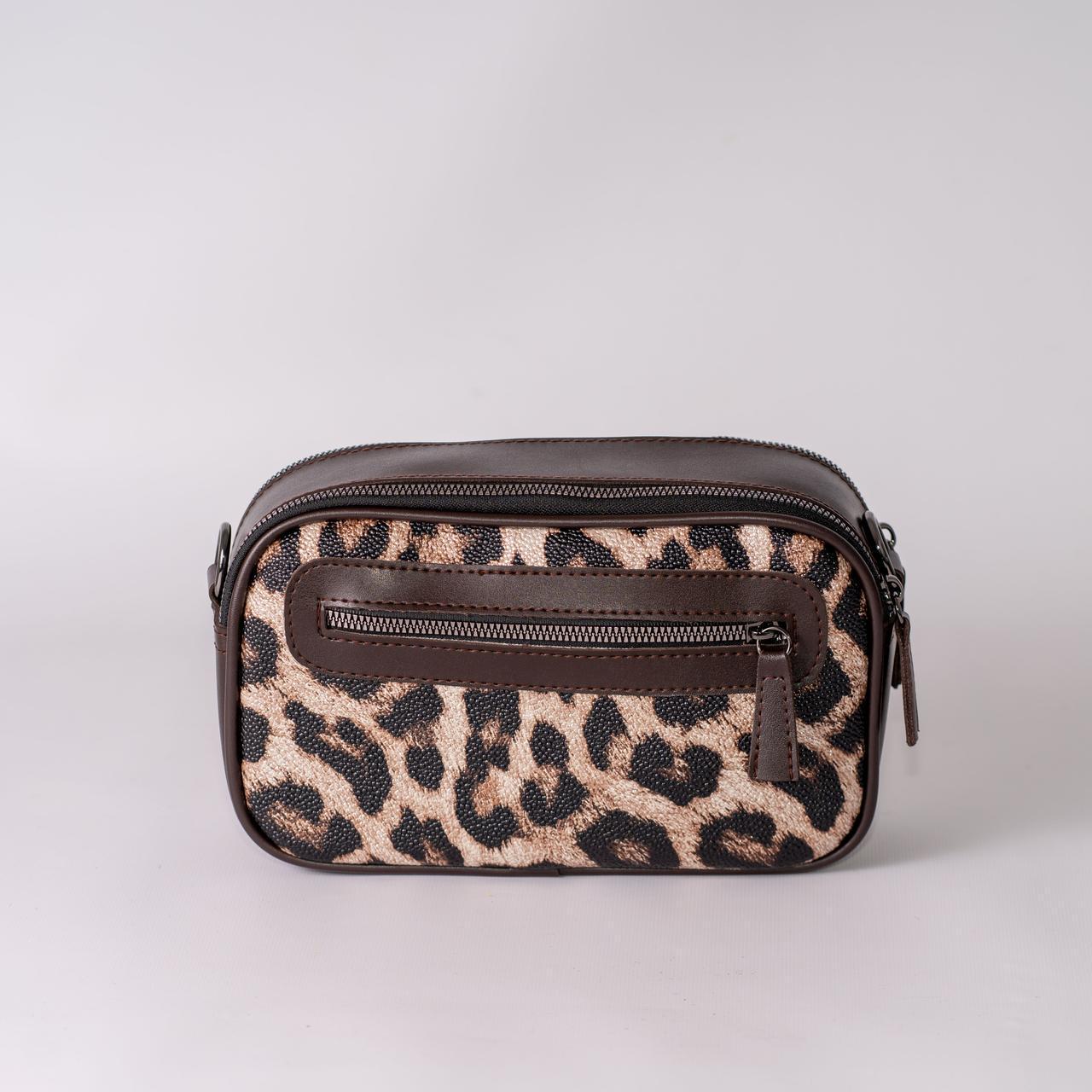 Сумка женская кросс-боди леопардовый XENIA № 43-24 из эко-кожи Коричневый - фото 2 Сумка женская кросс-боди леопардовый XENIA № 43-24 из эко-кожи Коричневый - фото 2