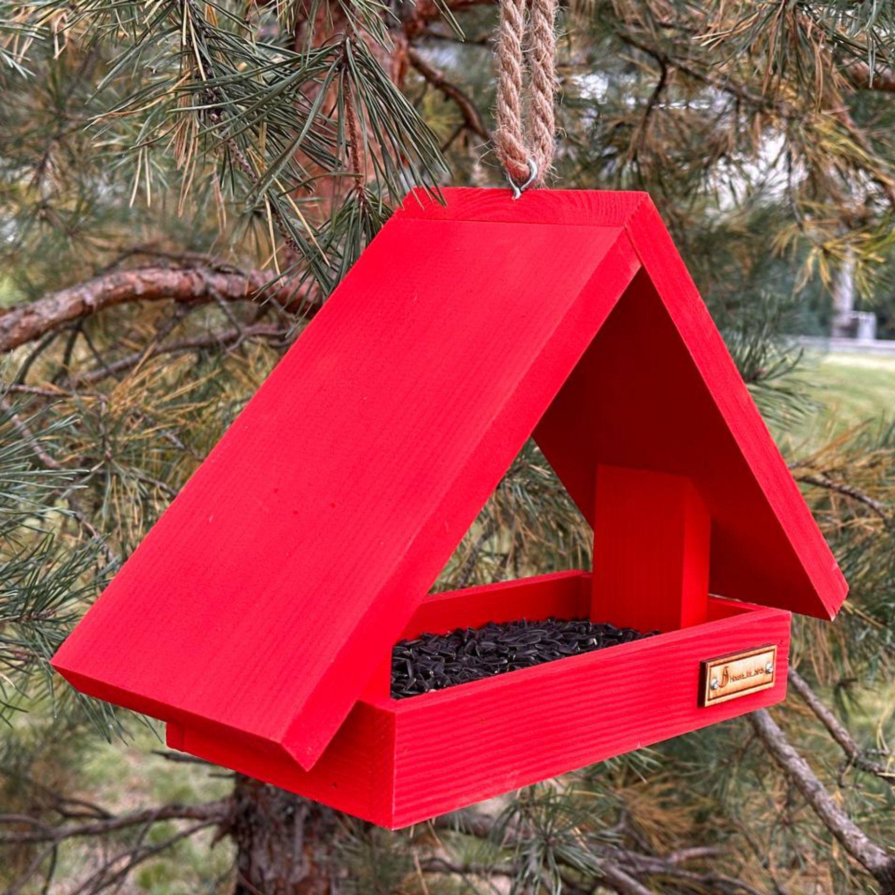 Кормушка для птиц подвесная House for birds Радуга Красный