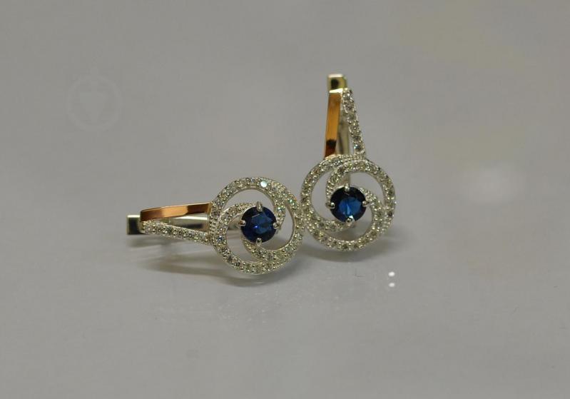 Серебряные серьги Sil 115s-14 Танзанит (Sil-876)