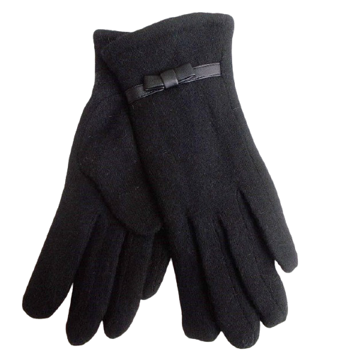 Перчатки кашемир на махре Anjela А14 р. 6,5 Черный (1402117972)