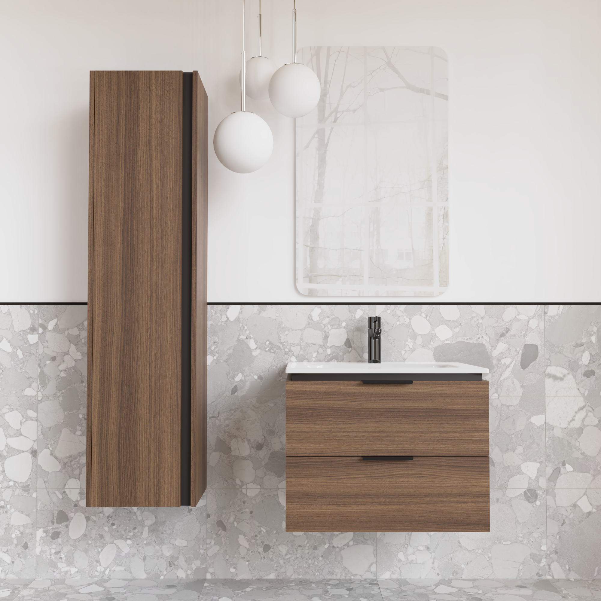 Тумба подвесная с раковиной MVK Vostok Icon 60 В2 600х450х530 мм Орех Франклин Табачный (p260kll) - фото 4 Тумба подвесная с раковиной MVK Vostok Icon 60 В2 600х450х530 мм Орех Франклин Табачный (p260kll) - фото 4