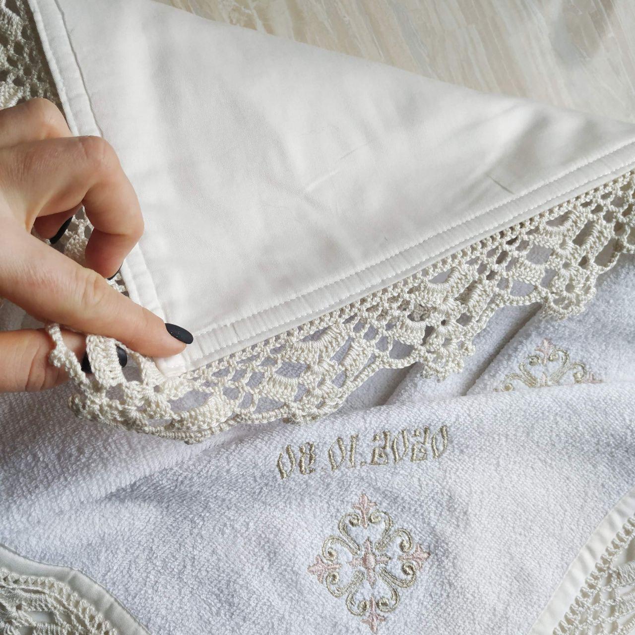 Крыжма крестильная с кружевом ручной работы Любовь Богородицы (2192543337) - фото 3 Крыжма крестильная с кружевом ручной работы Любовь Богородицы (2192543337) - фото 3