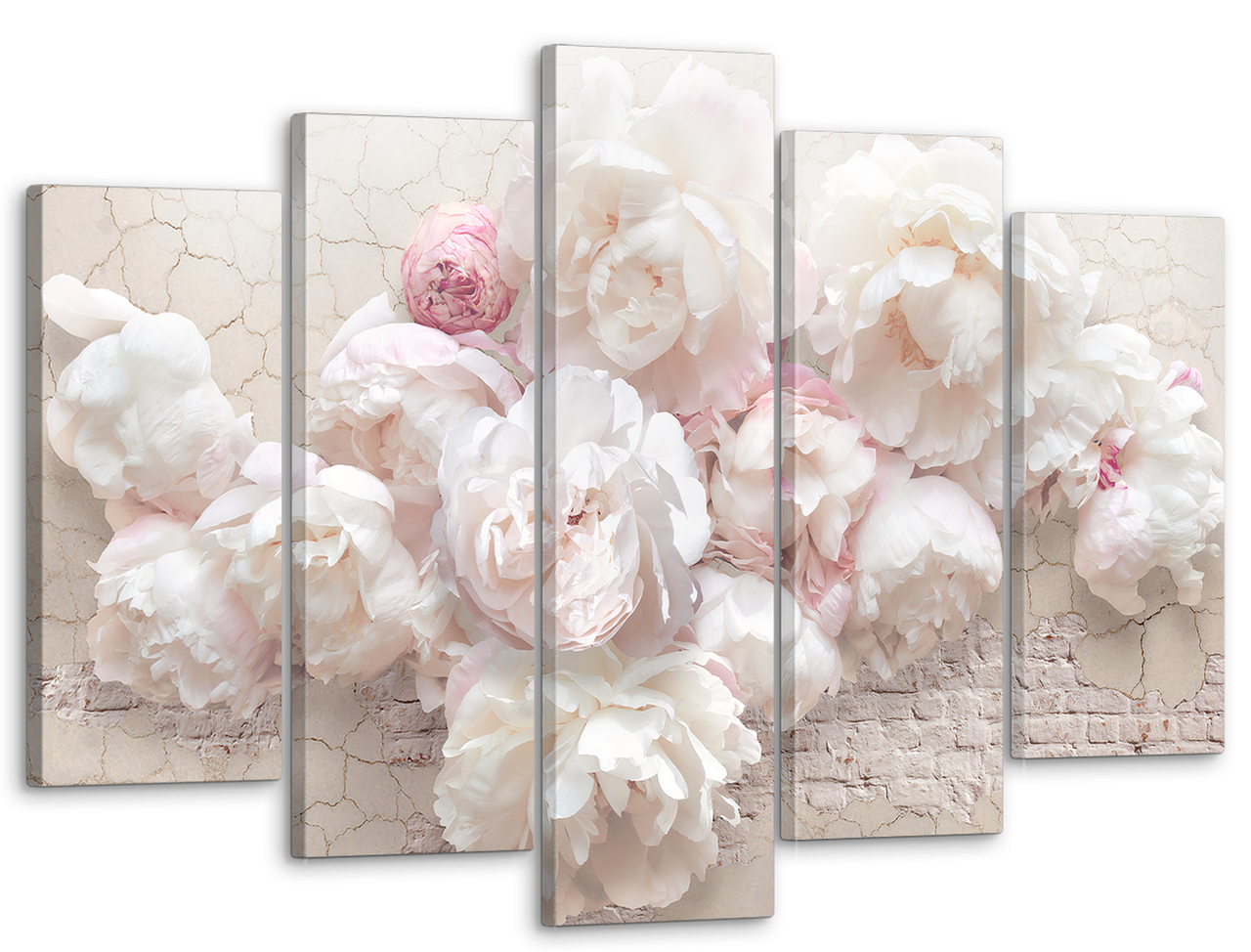 Картина модульная на холсте DK Белые пионы 80x125 см (MK50046)