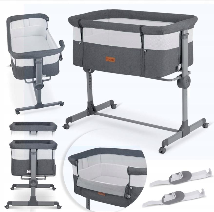 Кровать детская с крепежными ремнями и регулировкой высоты - фото 8