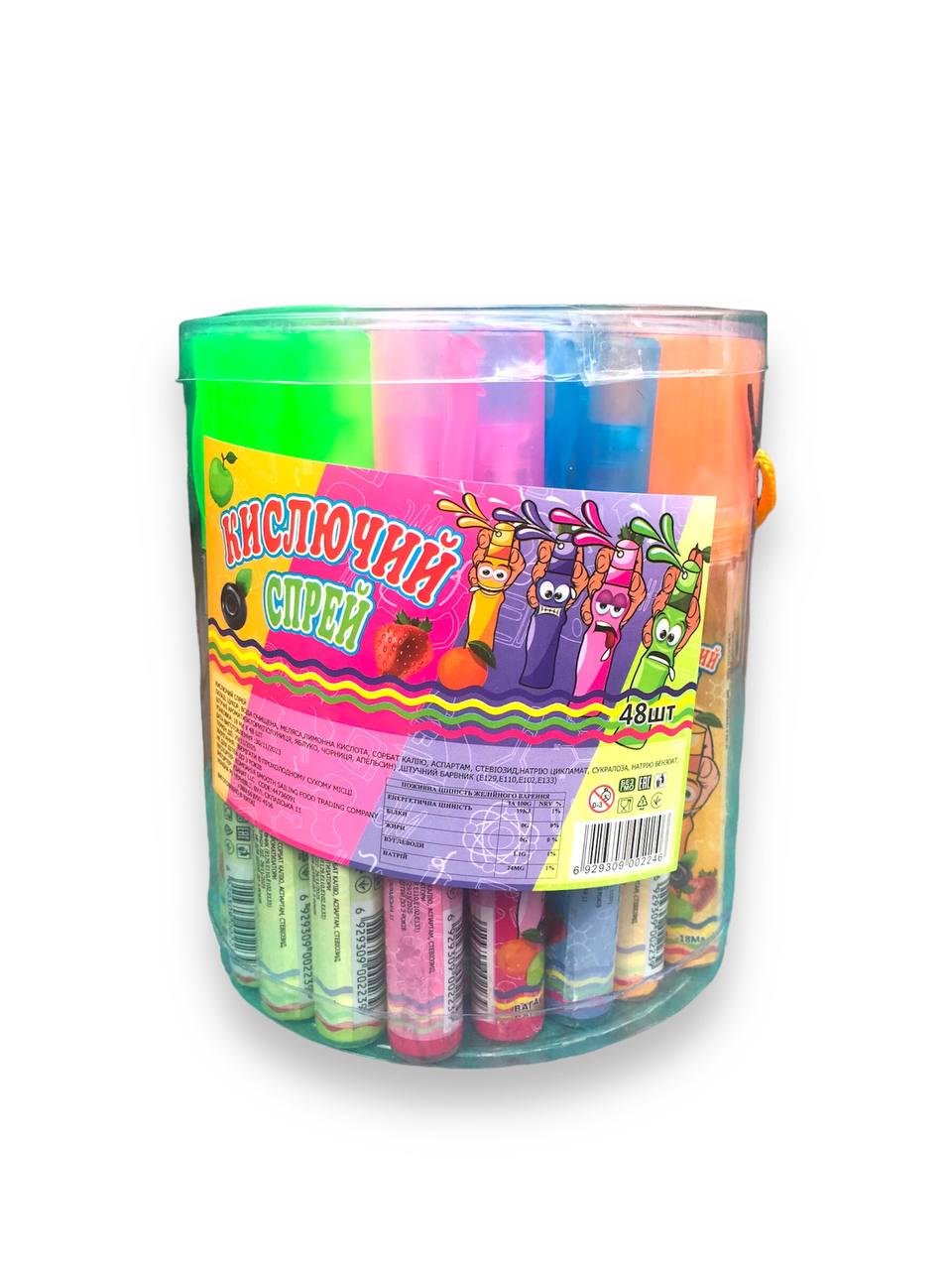 Конфета жидкая фруктовая Кислющий спрей 48 шт. 18 мл (00000006006)
