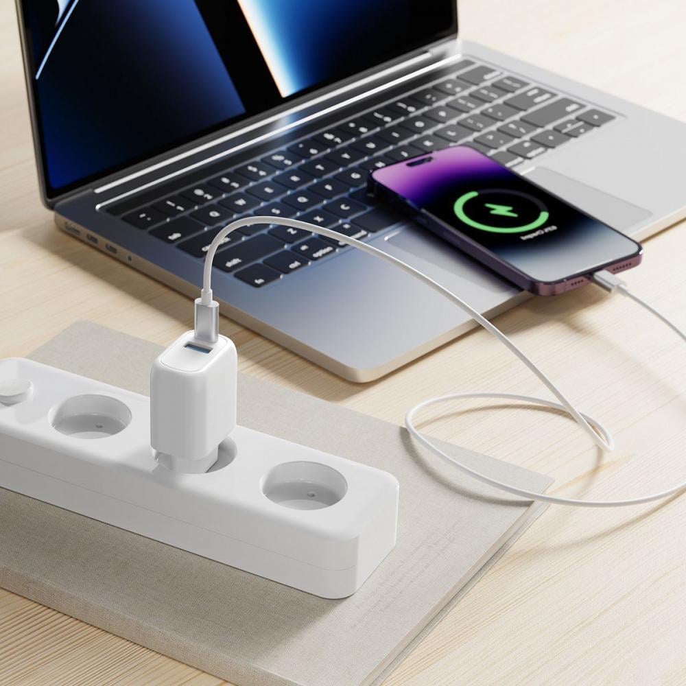 Зарядное устройство сетевое Proove Silicone Power Plus 30W Type-C/USB Белый (50876 white) - фото 7