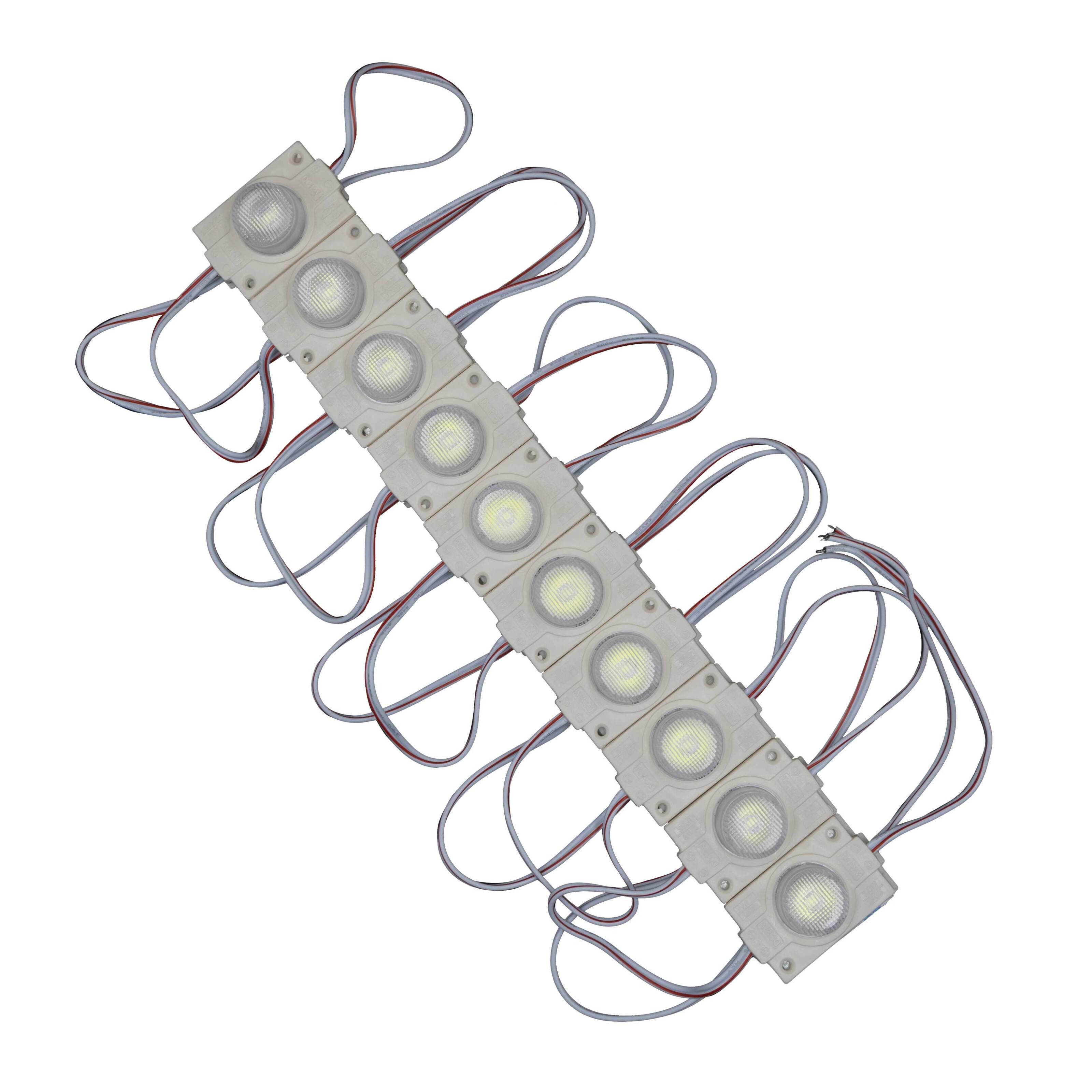 Світлодіодний модуль Prolum Т1 SMD3030 1 LED 12V 2,4W IP66 з лінзою Білий (321014)