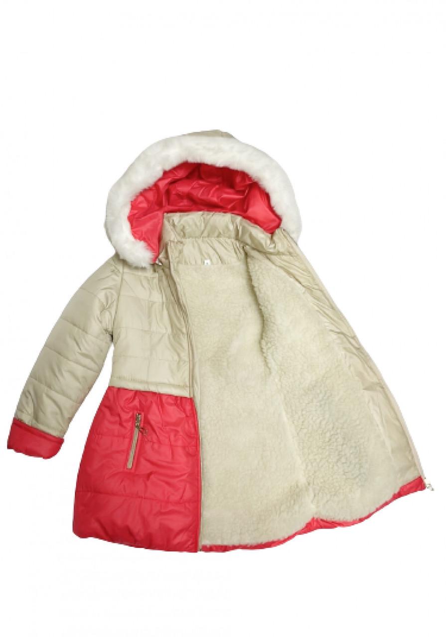 Пальто для дівчинки зимове Мarine 001 128 см Кораловий (2306390499) - фото 2 Пальто для дівчинки зимове Мarine 001 128 см Кораловий (2306390499) - фото 2