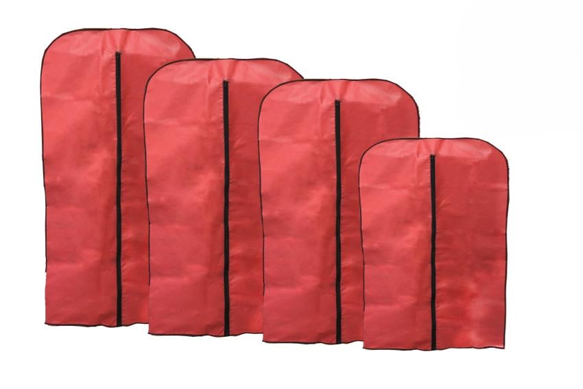 Набор чехлов для одежды 4 шт. 60х90/60х120/60х140/60х160 см Красный (2855866) - фото 1