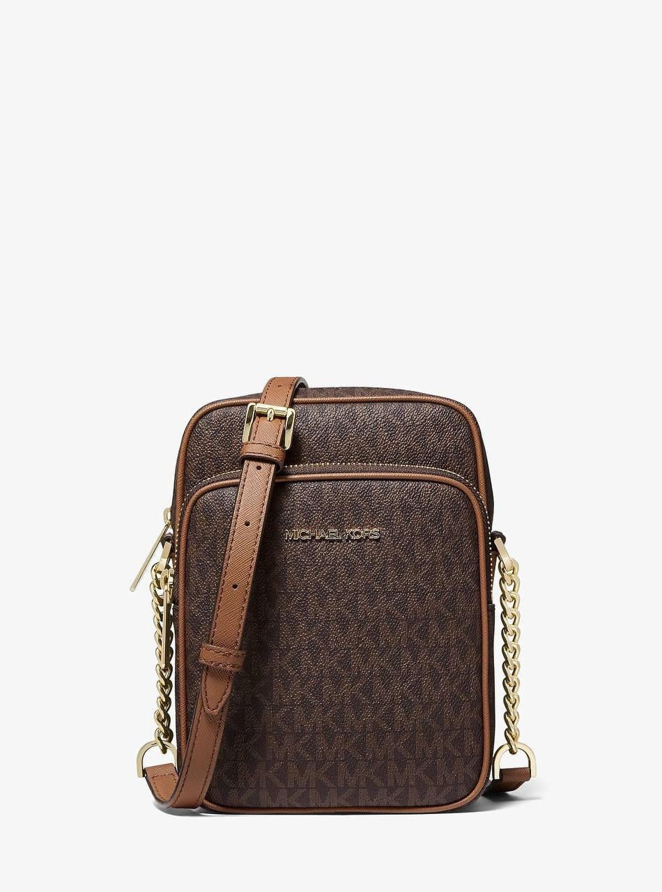 Жіноча сумка Michael Kors Jet Set Travel Medium Logo Crossbody Bag 35F1GTVC2B Brown (38427275)