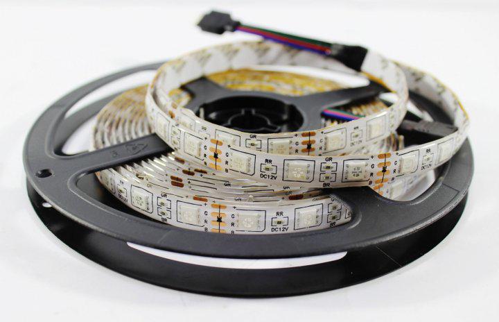 Светодиодная лента многоцветная LED SMD 5050 RGB с пультом и блоком питания 12V (5050 RGB) - фото 3