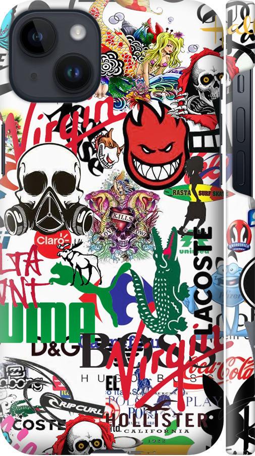 Чехол на iPhone 14 Plus Many different logos (4022m-2645-42517)