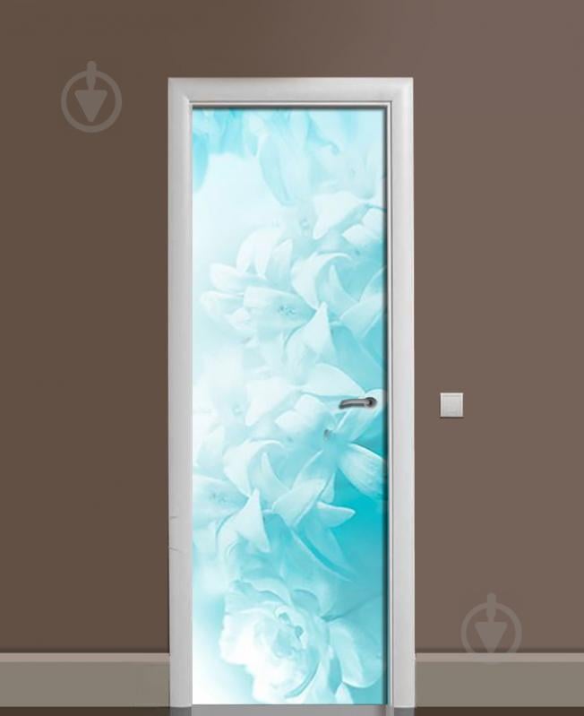Наклейка на дверь Zatarga «Голубые чудеса» 650х2000 мм виниловая 3Д наклейка декор самоклеящаяся