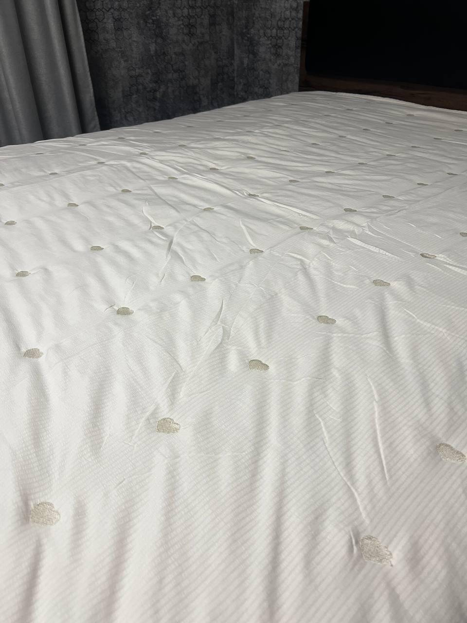 Покривало бавовняне на диван двоспальне 200х200 см Білий (П4К-rai-pokruvalo-001-02) - фото 7