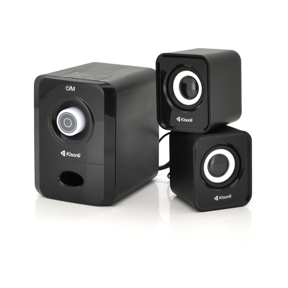 Набор портативных колонок Kisonli 2.1 U-2900BT с сабвуфером Bluetooth USB AUX Черный (23429)