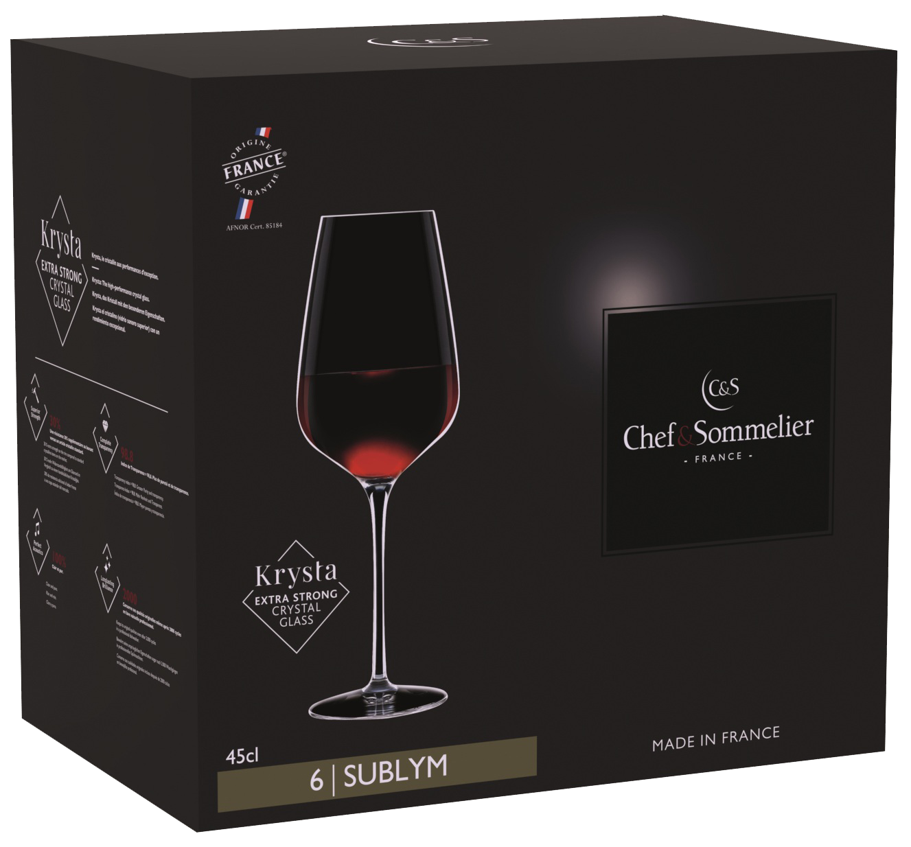 Набір келихів Chef&Sommelier SUBLYM 6 шт. 450 мл (UG-N1739/1) - фото 6 Набір келихів Chef&Sommelier SUBLYM 6 шт. 450 мл (UG-N1739/1) - фото 6