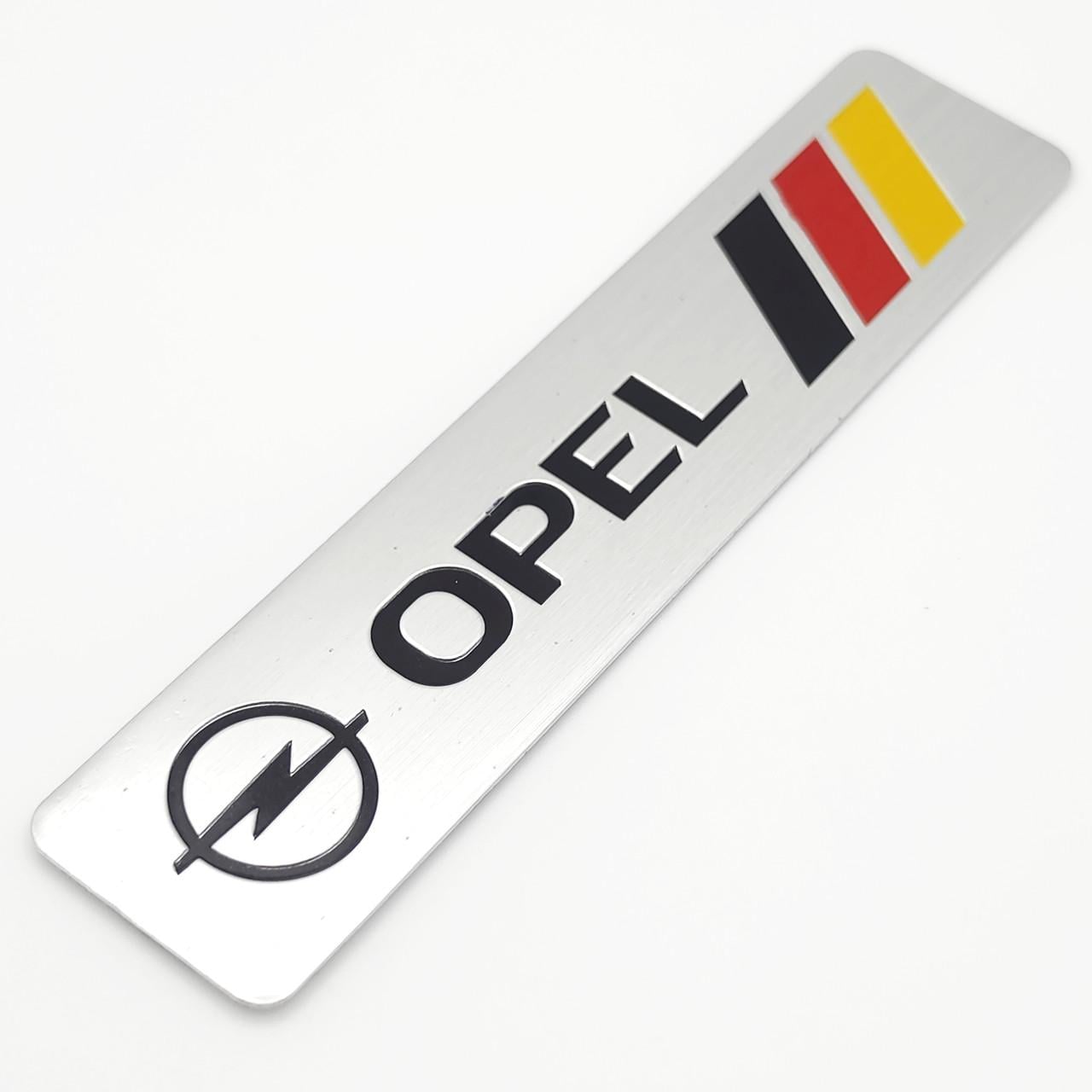 Эмблема алюминиевая Opel 12х2,6 см (3115371960)