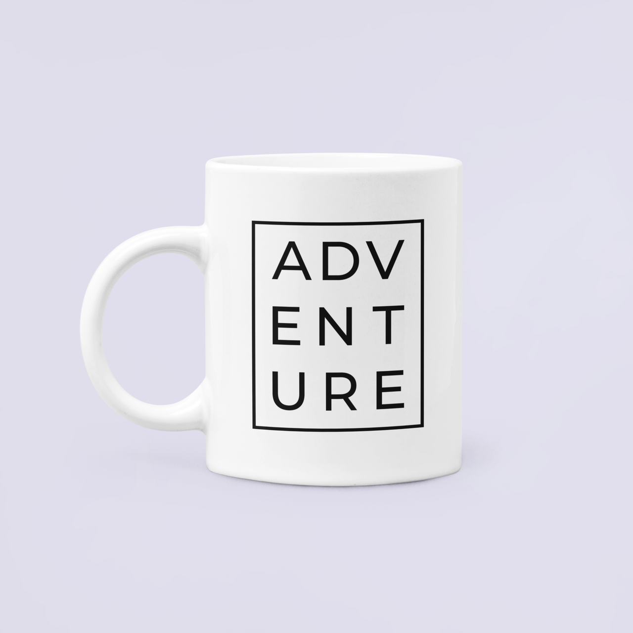 Чашка керамическая с принтом "Adventure" 330 мл Белый