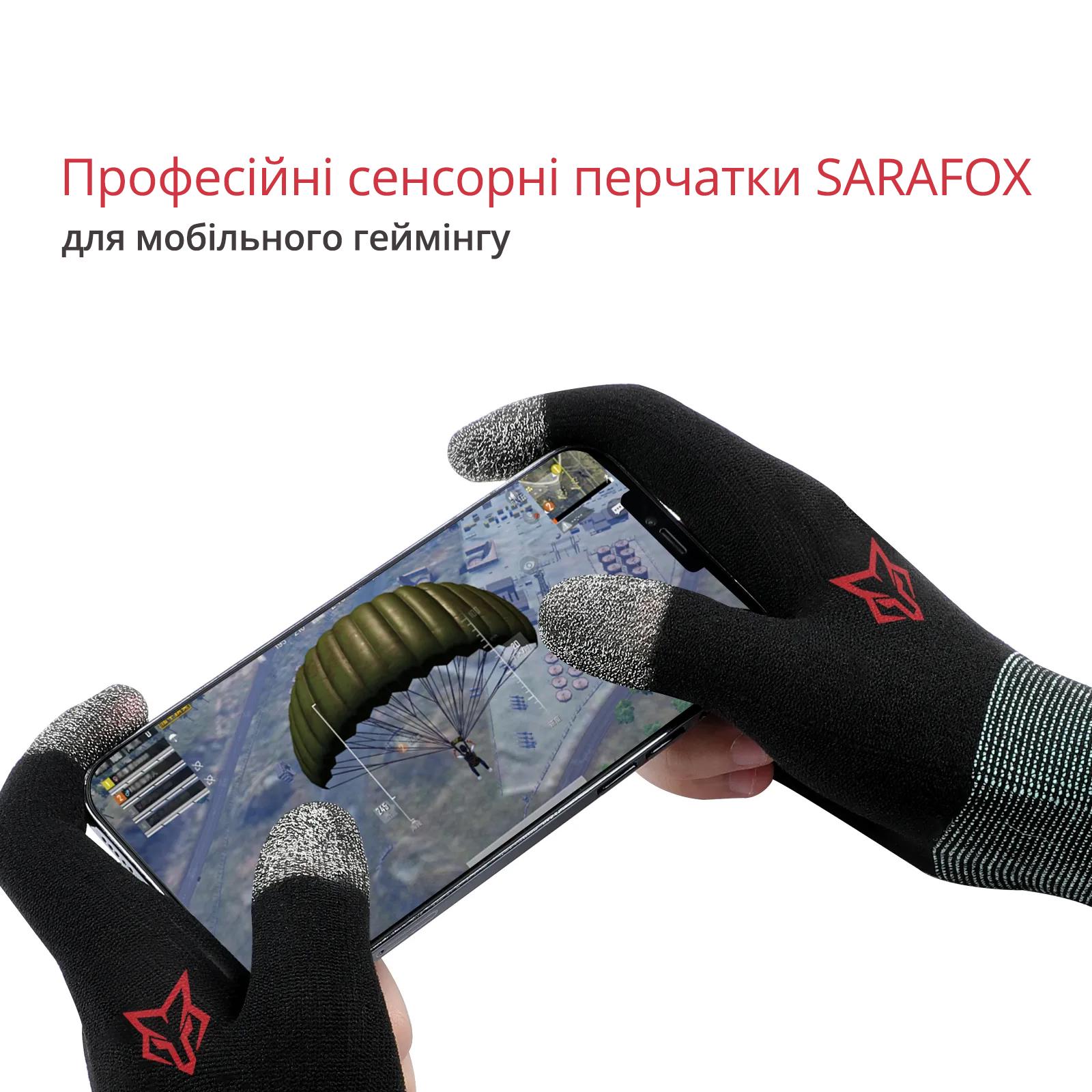 Сенсорні рукавички SARA GAMING для мобільного геймінгу iOS/Android (9592338) - фото 2
