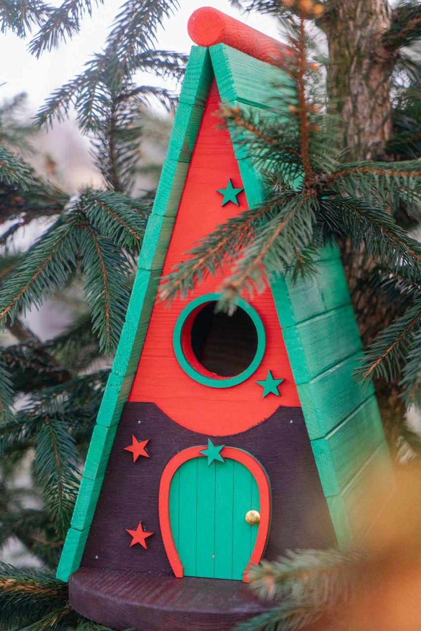 Дом для птиц Андромеда из древесины 325х290х210 мм Светло-Зеленый - фото 1 Дом для птиц Андромеда из древесины 325х290х210 мм Светло-Зеленый - фото 1