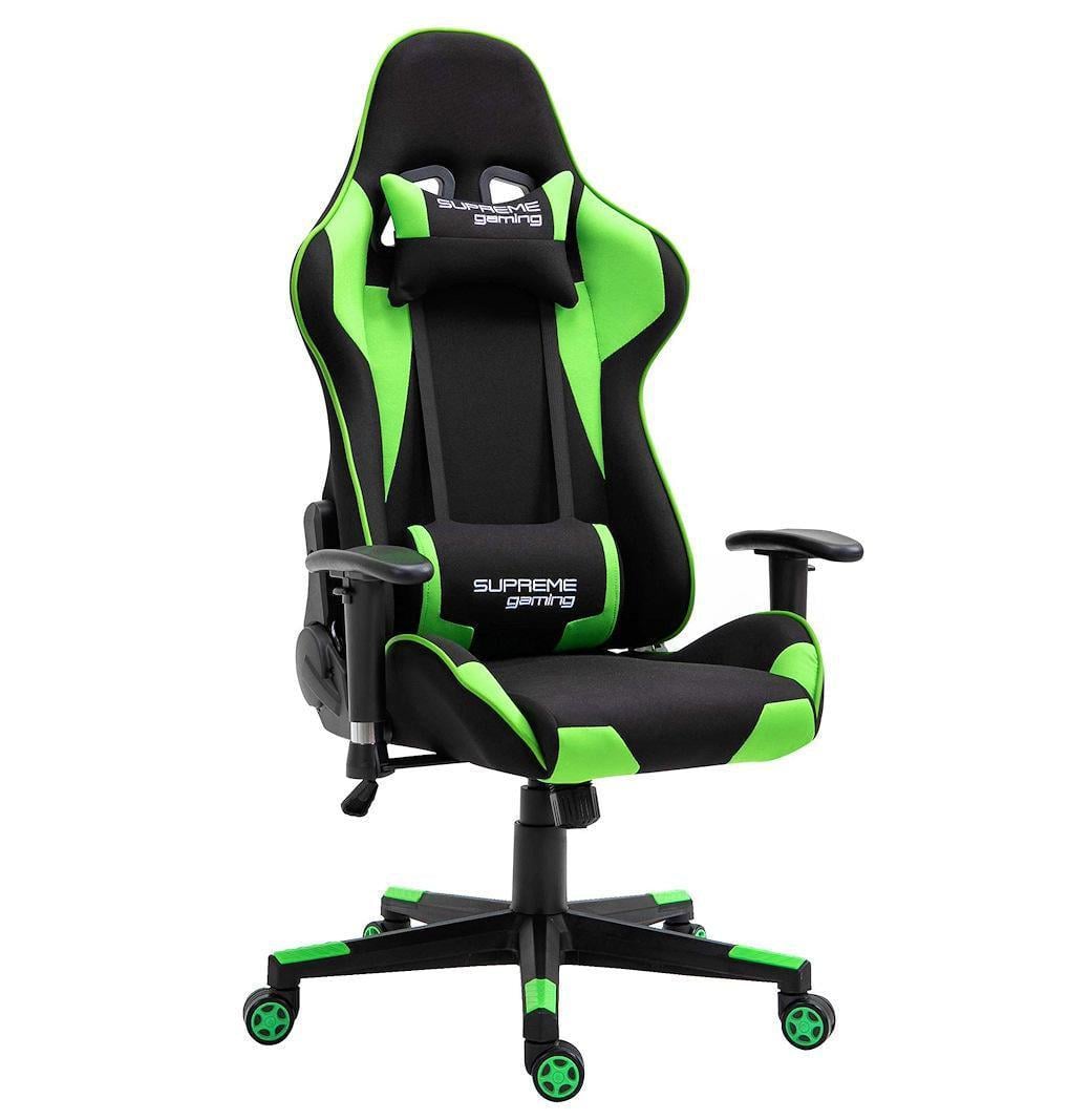 Компьютерное кресло из ткани PlayMaker Supreme Gaming 94560 Черно-зеленый (10692751)