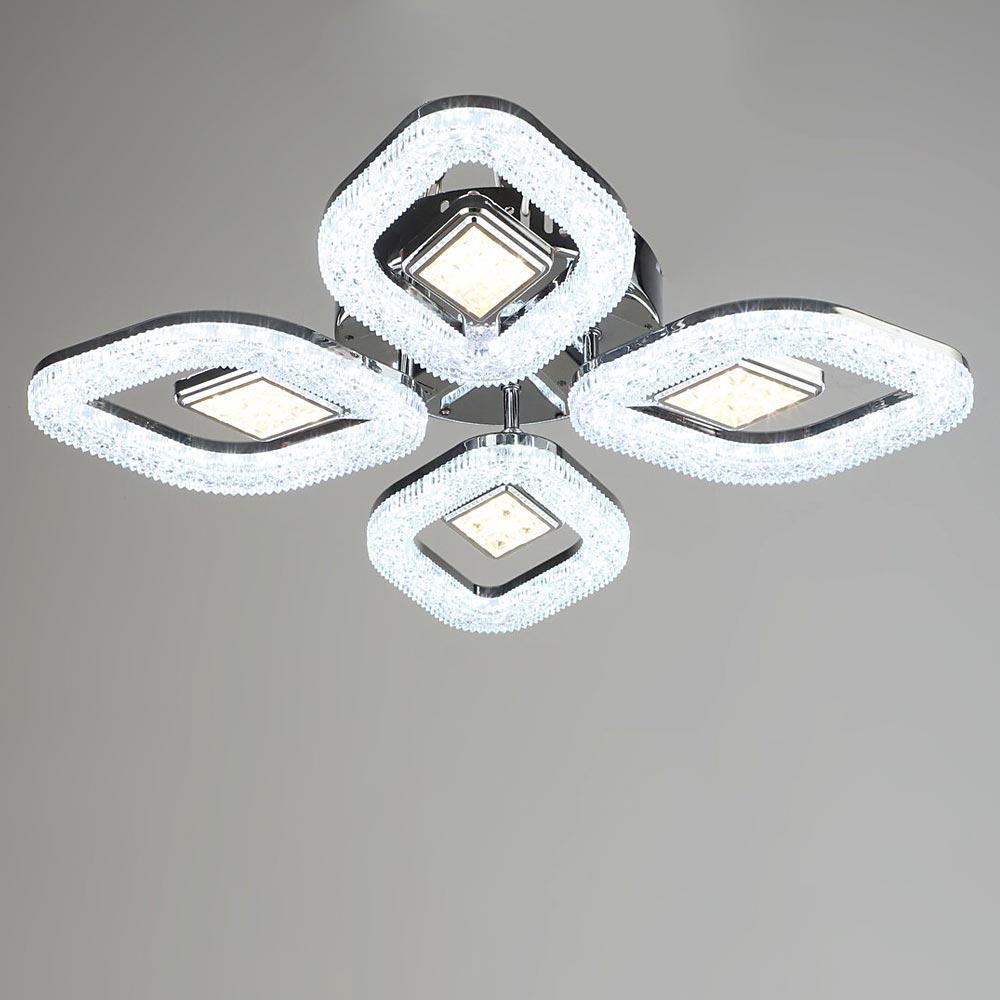 Люстра светодиодная потолочная Light House SRS-19262/4 CH 52W Хром