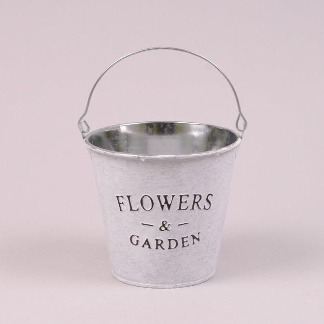 Кашпо металлическое Flora Ведерко Flowers & Garden 38796 Белый (DR013612) Кашпо металлическое Flora Ведерко Flowers & Garden 38796 Белый (DR013612)