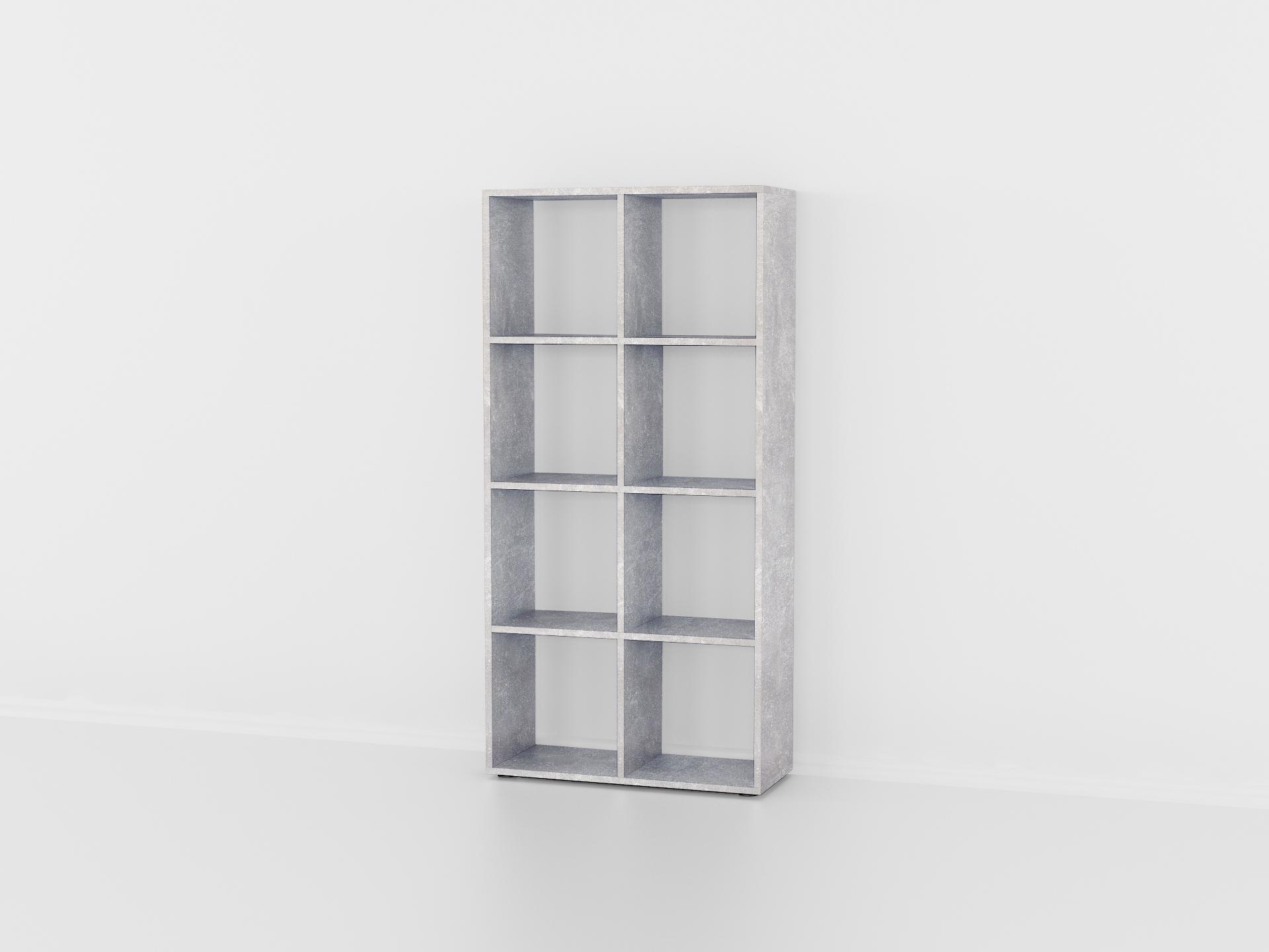 Стеллаж для книг и декора на 8 ячеек P-17 720х290х1430 мм Бетон - фото 2 Стеллаж для книг и декора на 8 ячеек P-17 720х290х1430 мм Бетон - фото 2