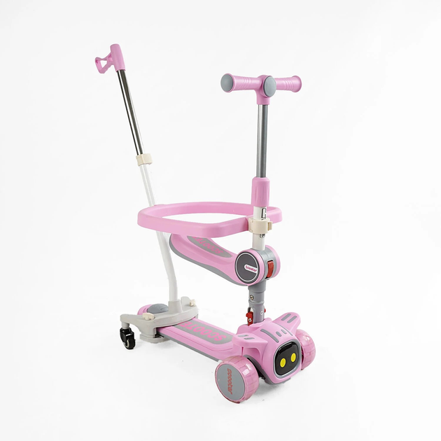 Самокат Best Scooter 5в1 Skyper TY-1061/6 украинское озвучивание и подсветка/бампер/колеса PU со светом 125х40 мм (25013693)