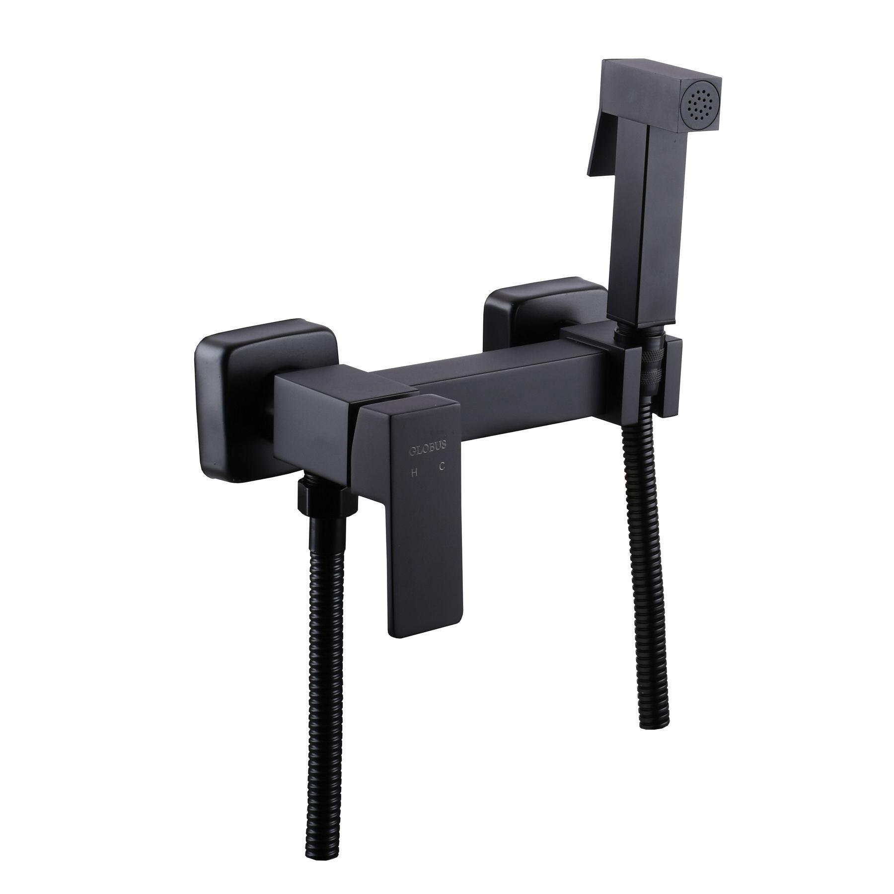 Гігієнічний душ зовнішнього монтажу Globus Lux Niagara GLN-5-106MIX-BB Чорний (GLN-5-106MIX-BB)