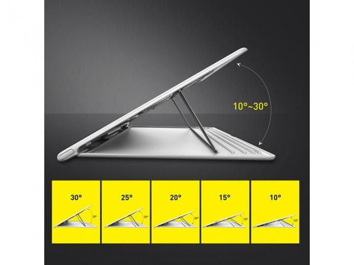 Подставка под ноутбук Baseus Let''s go Mesh Portable Laptop Stand SUDD-GY Grey/Yellow - фото 2