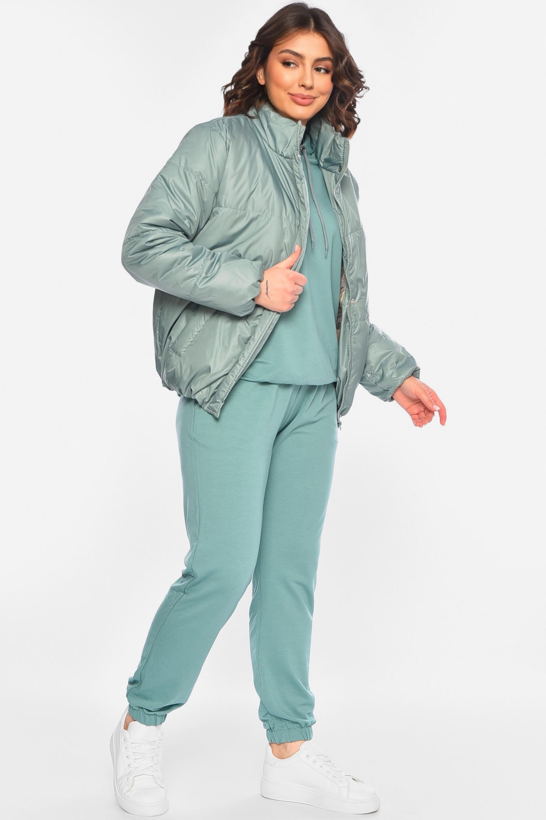 Спортивный костюм женский тройка 5XL-6XL Мятный (196854)