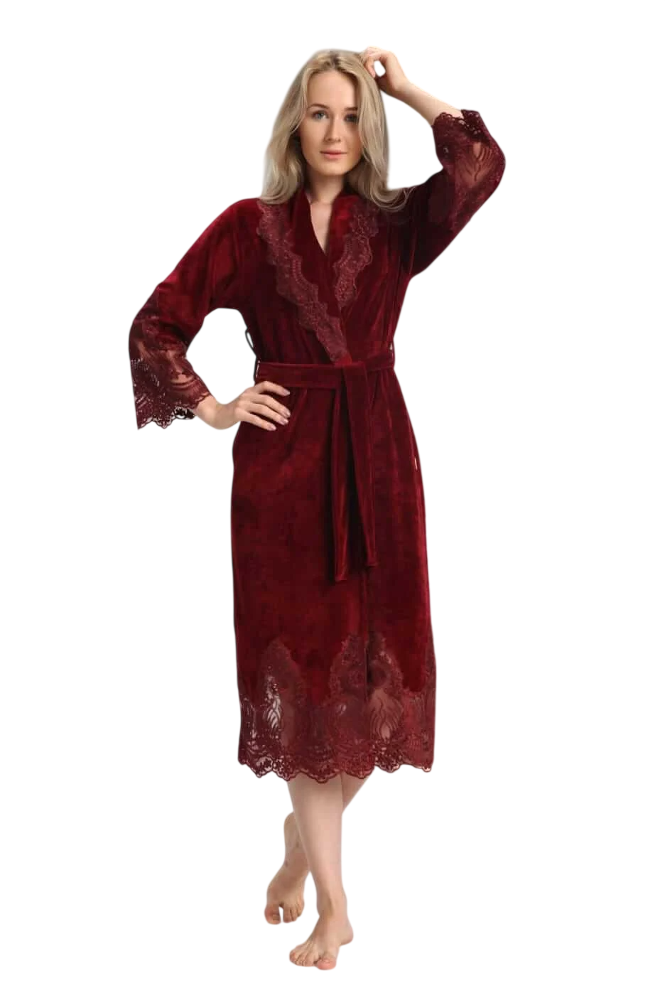 Халат женский Nusa ns 0383 3XL Bordo (m016234)