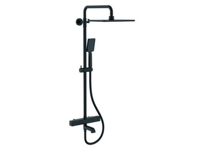 Душевая колонна KOER KB-57011-05 с термостатическим смесителем Черный (KR4725)