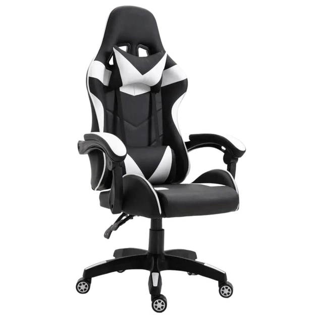 Крісло ігрове комп'ютерне Kontrast з функцією масажу з подушками Білий (40068) - фото 2