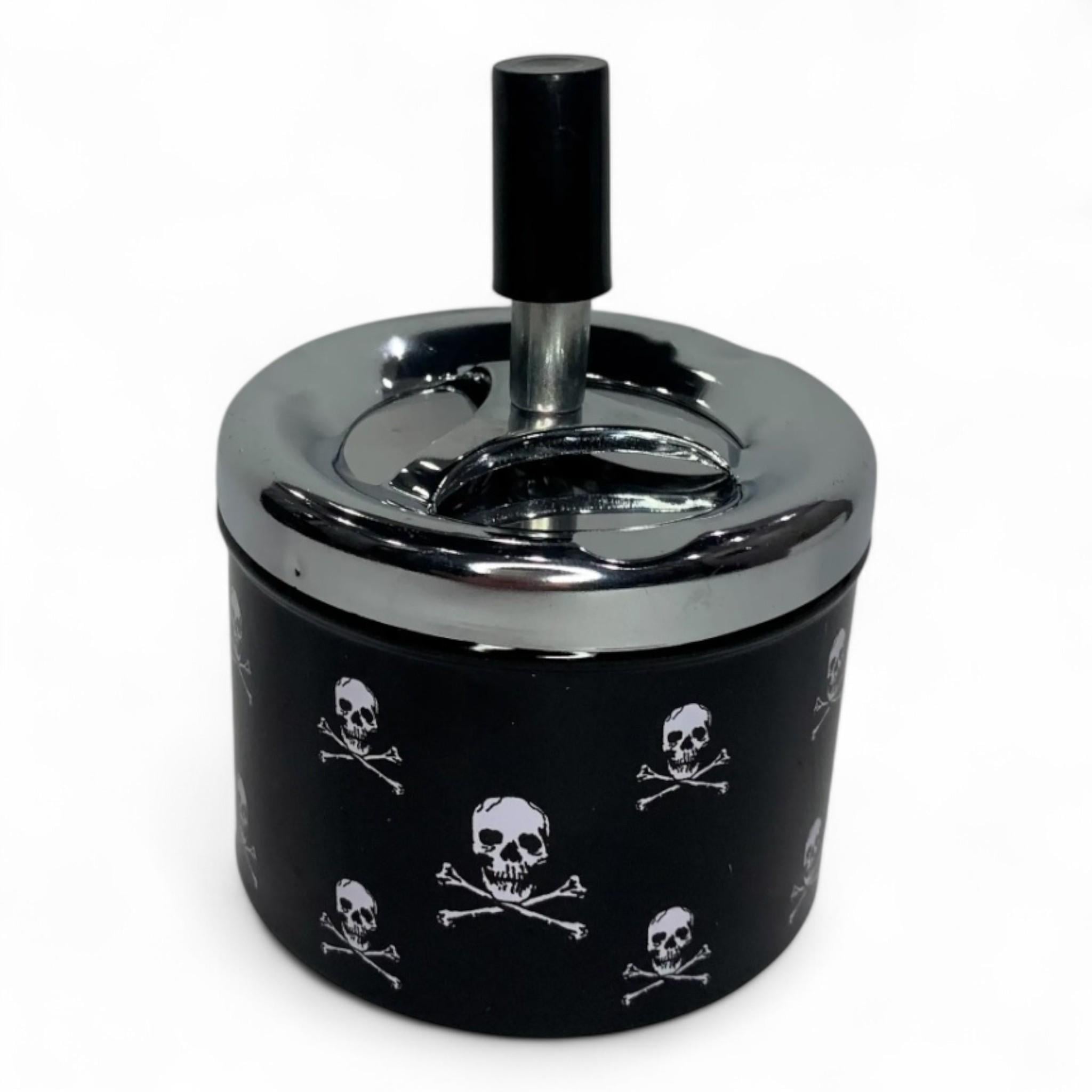 Пепельница металлическая бездымная Scull ZH-6E d 9 см (A_ZH-6E)