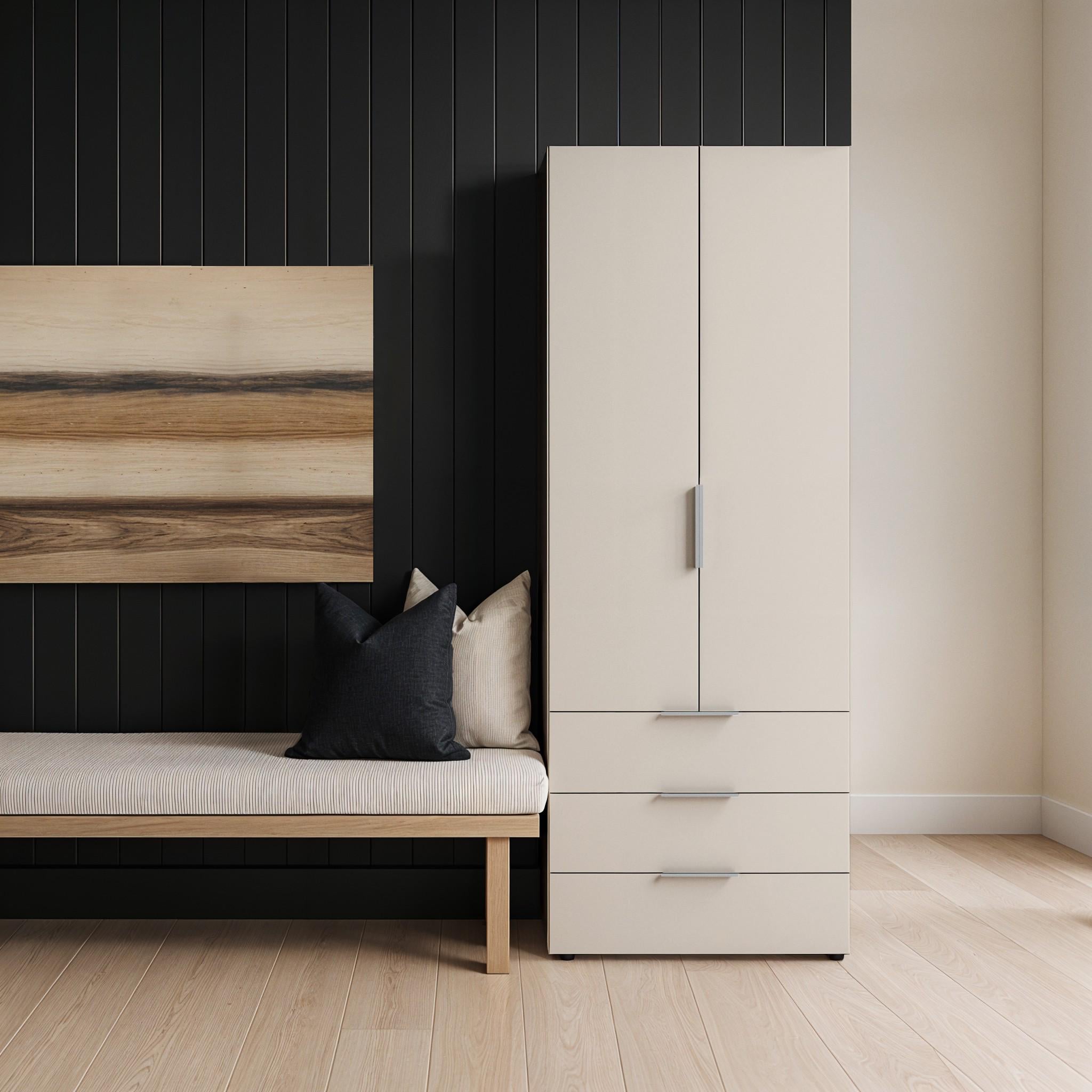 Шкаф со штангой и ящиками Versale 2 770x500x2050 мм Кашемир