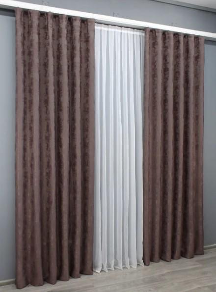 Штори жакард SULTAN XO 1х2,7 м 2 шт. Бурий (1681ш 31-769) - фото 5 Штори жакард SULTAN XO 1х2,7 м 2 шт. Бурий (1681ш 31-769) - фото 5