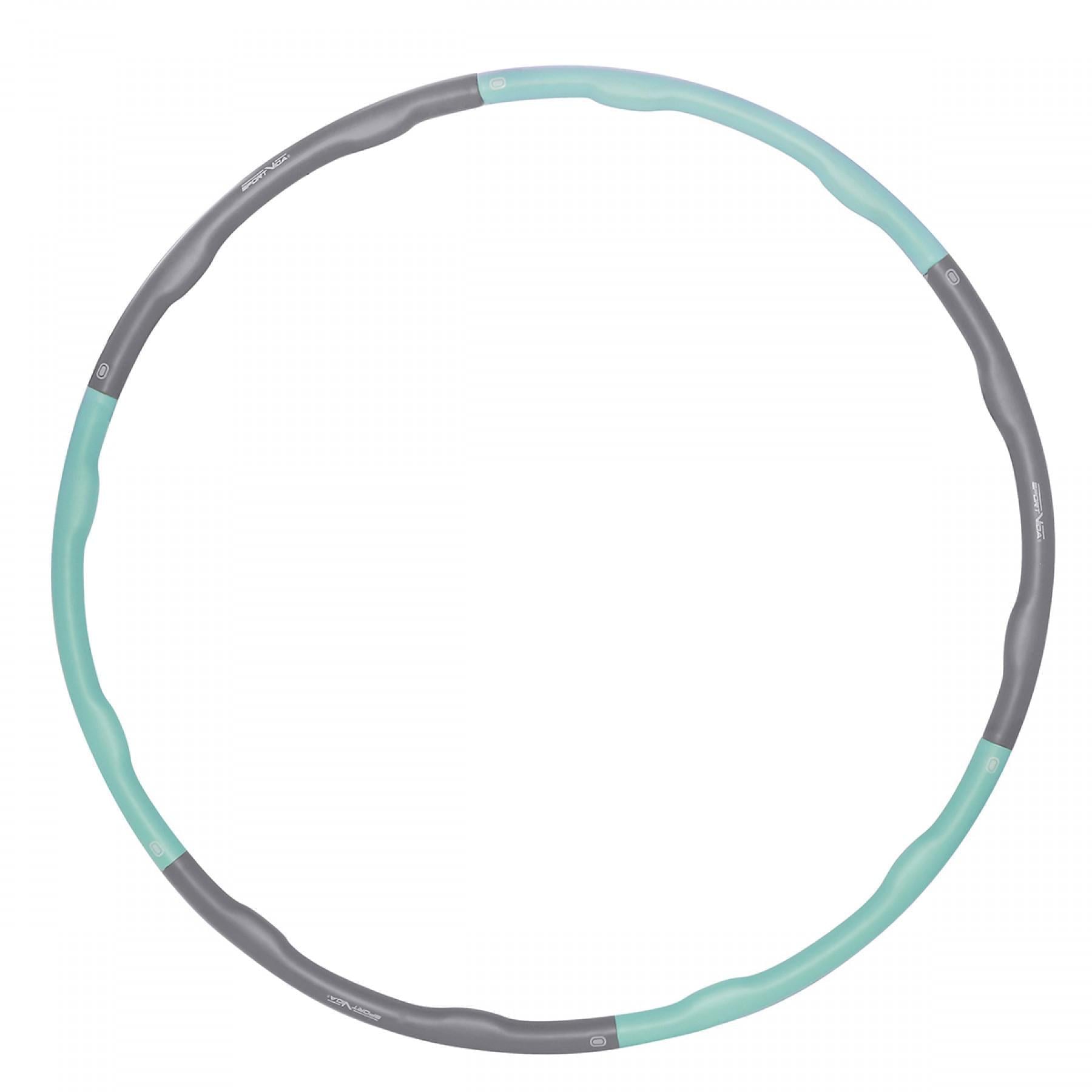 Обруч массажный SportVida SV-HK0337 Hula Hoop 100 см 1,2 кг Grey/Sky Blue (47112)
