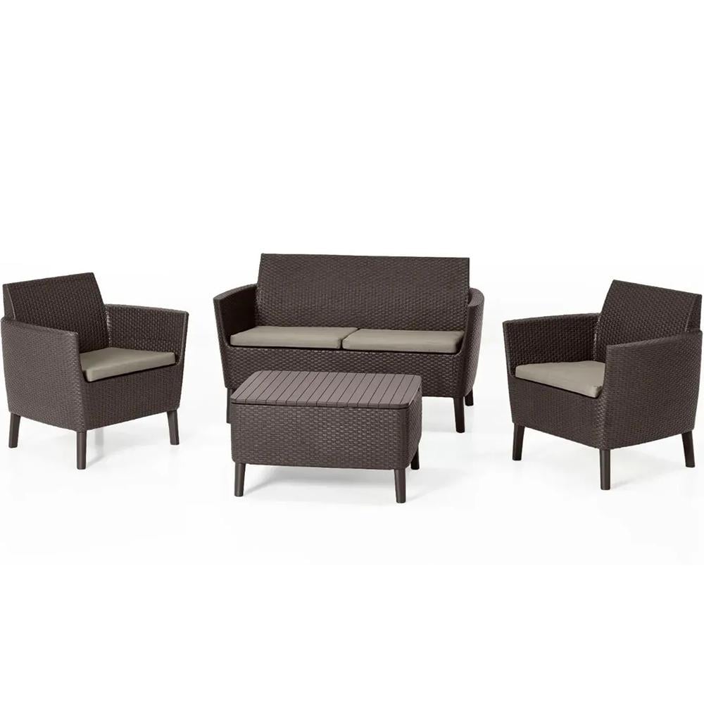 Комплект садових меблів для тераси Keter Salemo Set Коричневий (258966)