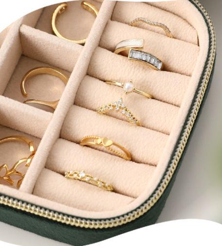 Органайзер для біжутерії та прикрас 15019 5.5х11х15 см зелений (5002597) - фото 6 Органайзер для біжутерії та прикрас 15019 5.5х11х15 см зелений (5002597) - фото 6