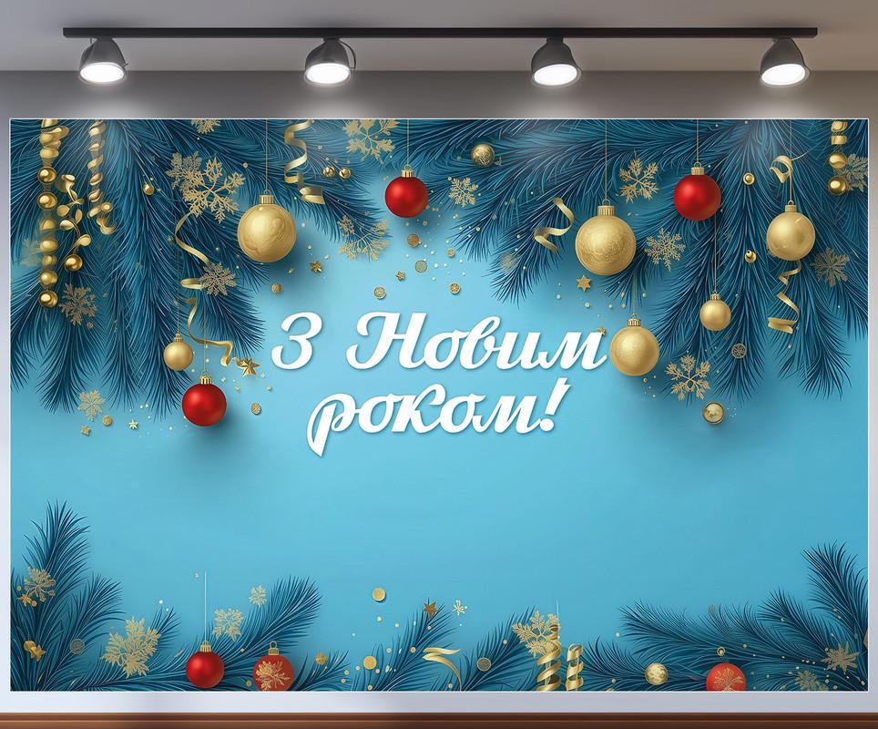 Баннер-фотозона Новый год 300x200 см №46338
