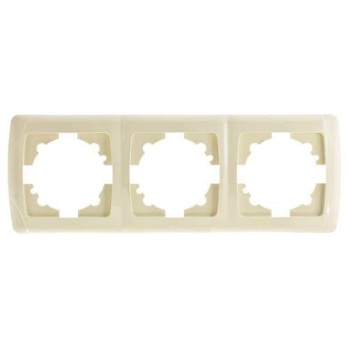 Рамка Viko Carmen тройная горизонтальная Кремовый