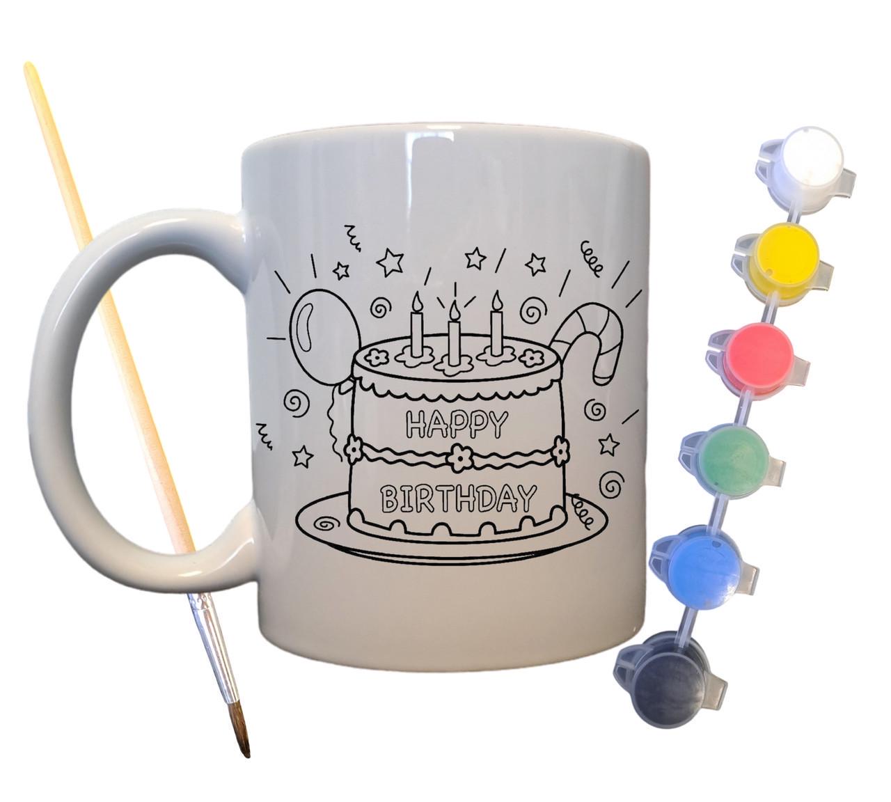 Набор для творчества кружка раскраска На День рождения 330 мл Белый (КР0063) - фото 2 Набор для творчества кружка раскраска На День рождения 330 мл Белый (КР0063) - фото 2