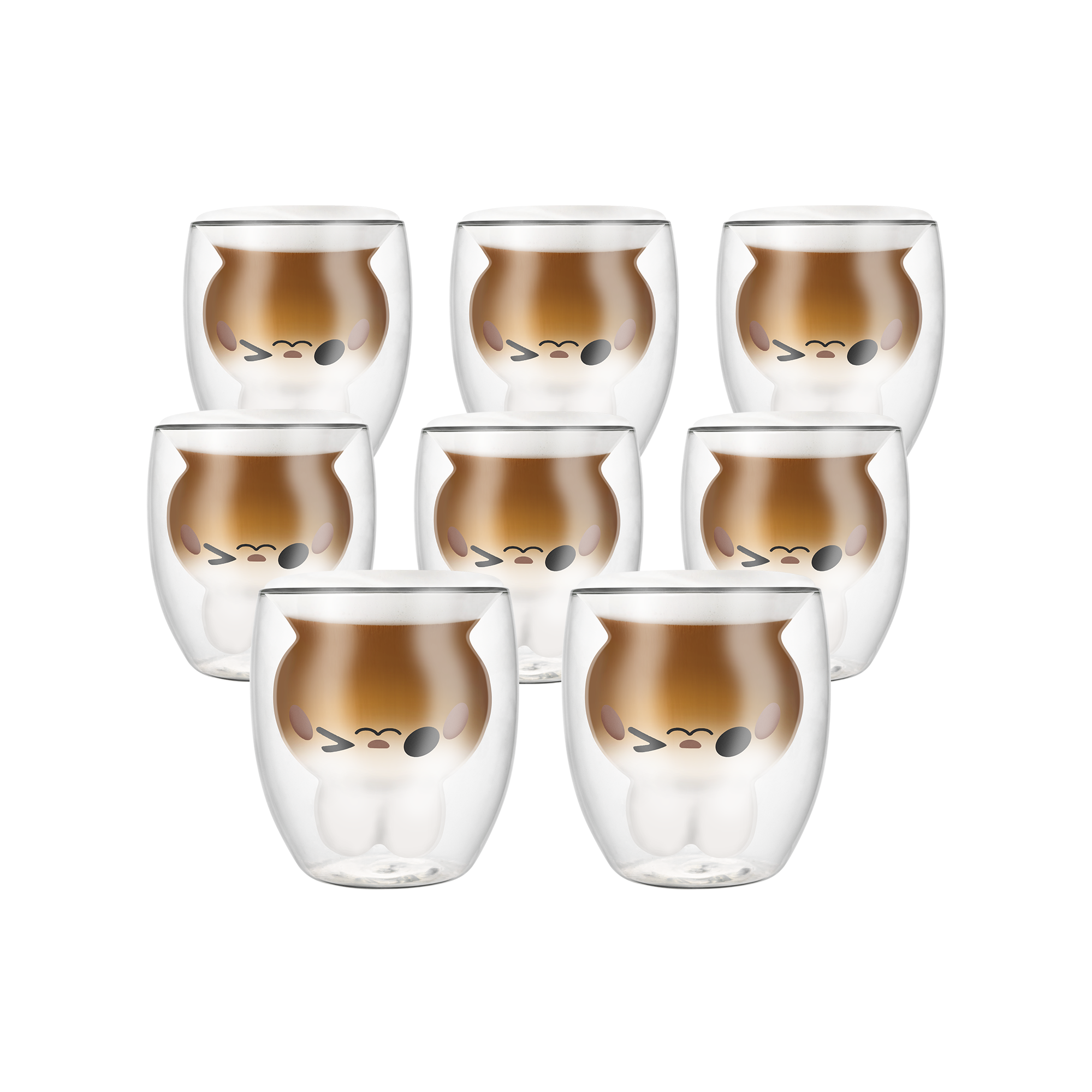 Набор стаканов Ari&Ana двойная стенка 8х250 мл Прозрачный (24480275)