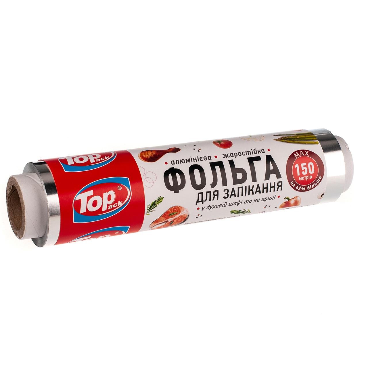 Фольга алюмінієва для запікання TopPack MAX міцна 29 см/150 м/18 мкм 1350г (1999808497)