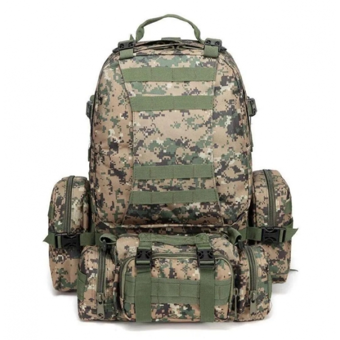 Рюкзак штурмовий Tactical Backpack B08 з підсумками 55 л Піксель (95a69ea1)