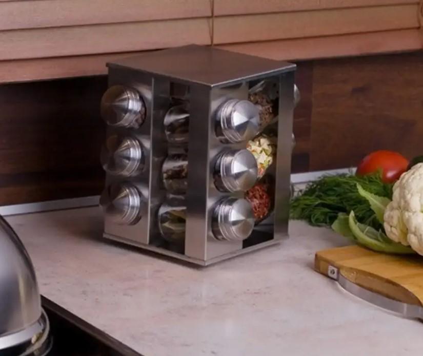 Набор емкостей для специй Unique на подставке 12в1 - фото 3 Набор емкостей для специй Unique на подставке 12в1 - фото 3