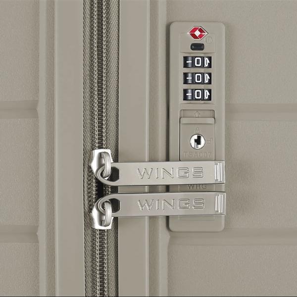 Чемодан Wings MUR01 маленький 40 л Бежевый (MUR01-S-Beige) - фото 6